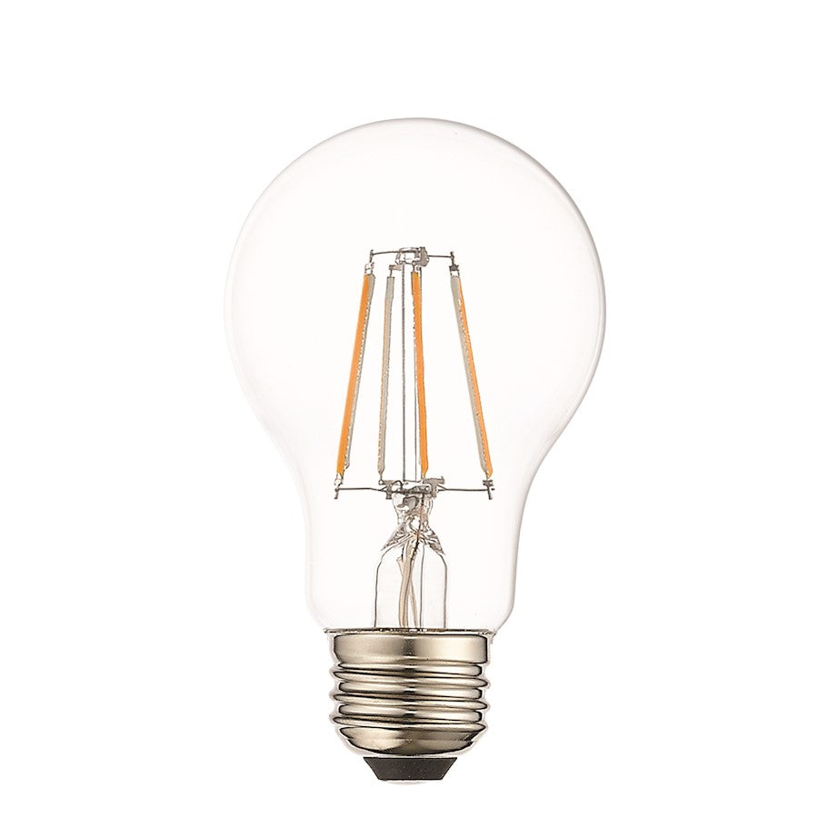 Livex Pack of 10, 2700K, 5.5W, A19 Pear Filament LED Bulbs, Clear