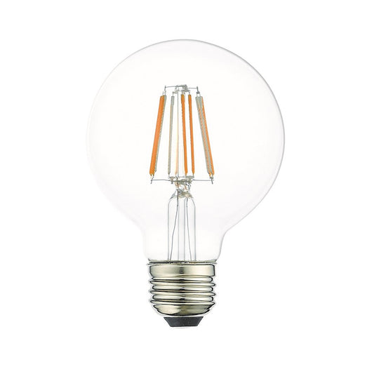 Livex Pack of 60, 8W, G25 Globe Filament LED Bulbs, Clear Glass