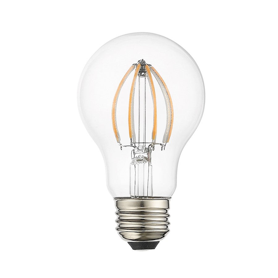 Livex Pack of 10, 3000K, 8W, A19 Pear Filament LED Bulbs, Clear