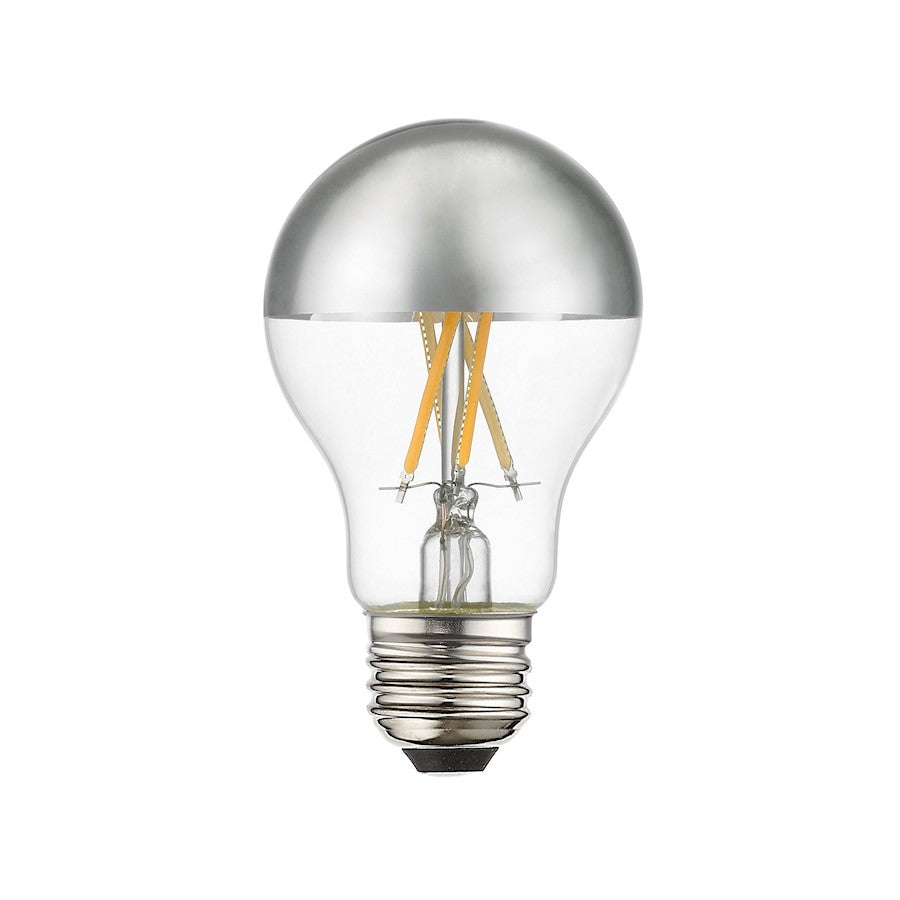 Livex Pack of 10, A19 Pear Filament LED Bulbs, Silver Top Clear