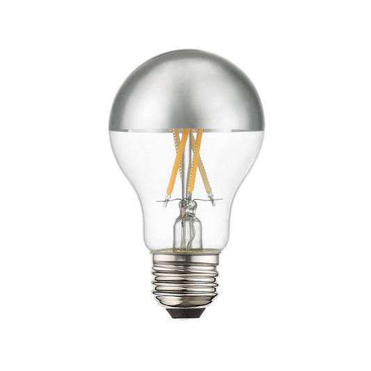 Livex Pack of 60, 7.7W, A19 Pear Filament LED Bulbs, Silver Top