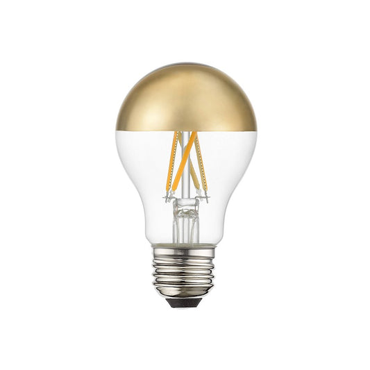 Livex Pack of 10, A19 Pear Filament LED Bulbs, Gold Top Clear Glass