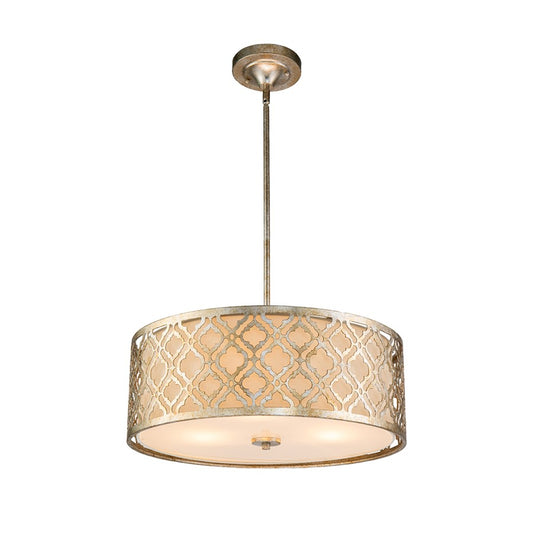Lucas McKearn Arabella 3 Light Pendant, Antique Silver - GN-ARABELLA-P-L-S