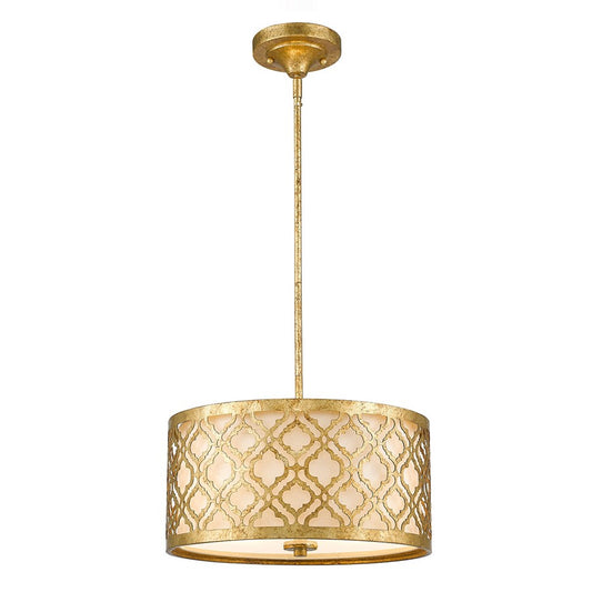 Lucas McKearn Arabella 2 Light Pendant, Distressed Gold - GN-ARABELLA-P-M