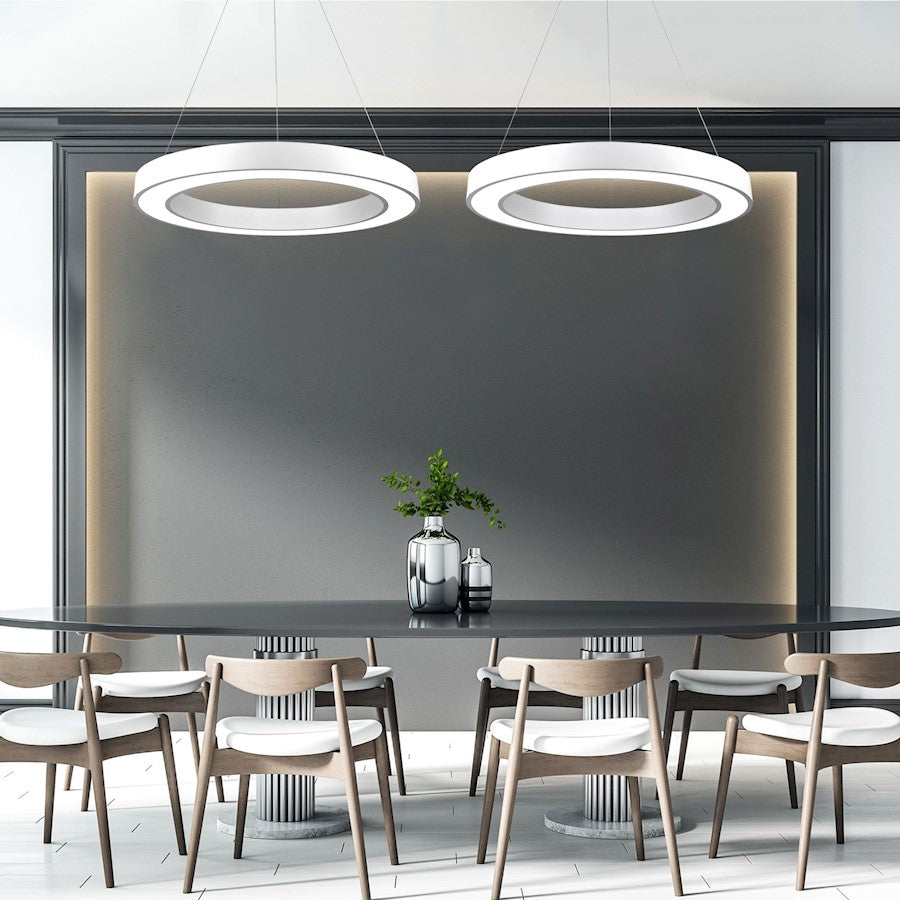 LED Pendant, Matte White