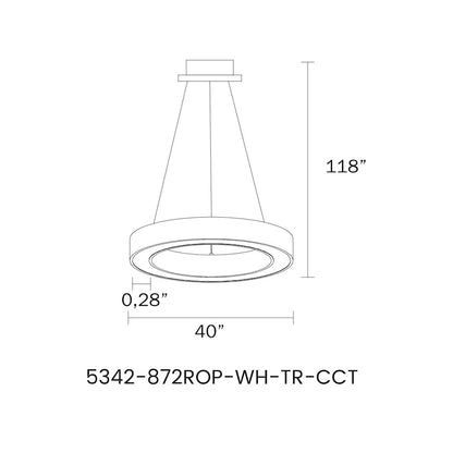 LED Pendant, Matte White