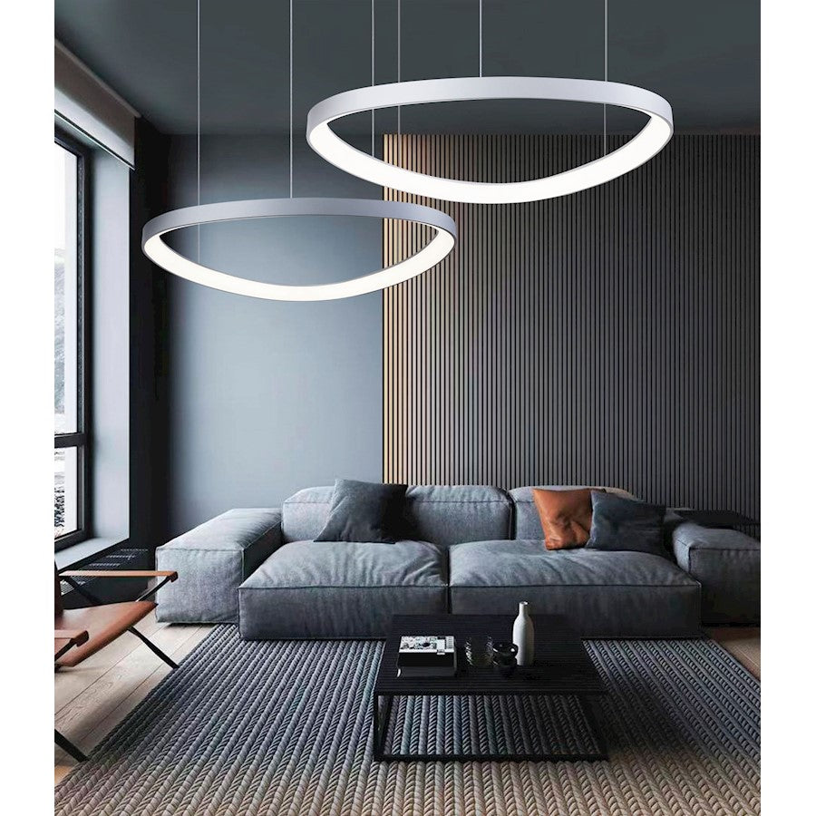 LED Pendant, Matte White