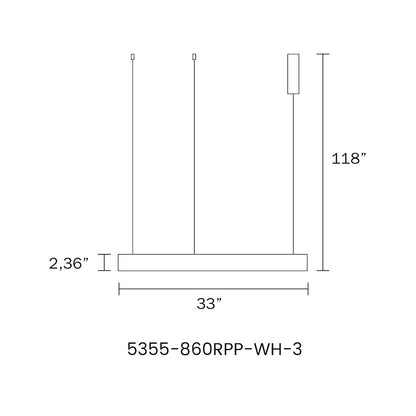 LED Pendant, Matte White