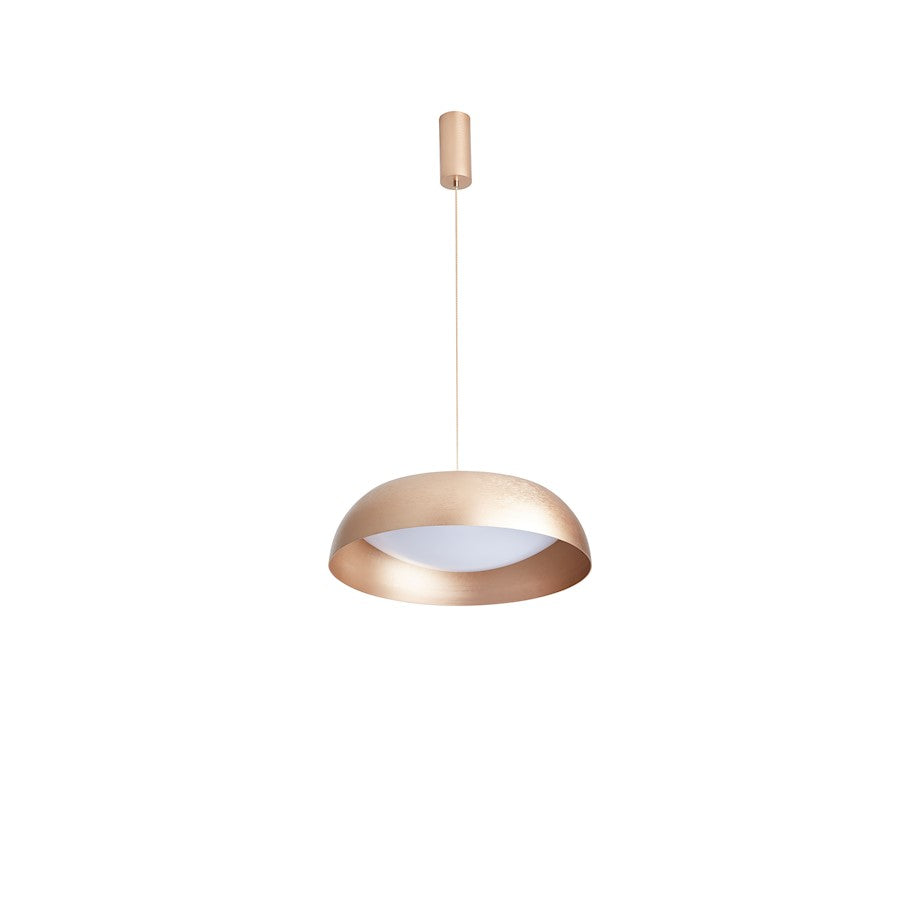 LED Pendant, Brushed Brown Gold