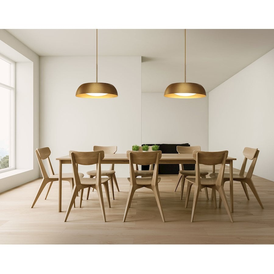 LED Pendant, Brushed Brown Gold