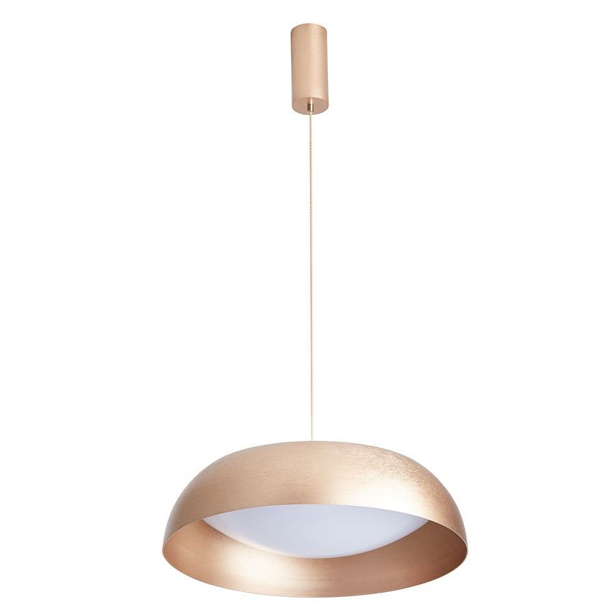 LED Pendant, Brushed Brown Gold