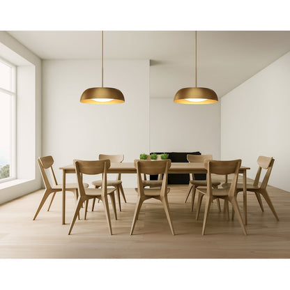 LED Pendant, Brushed Brown Gold