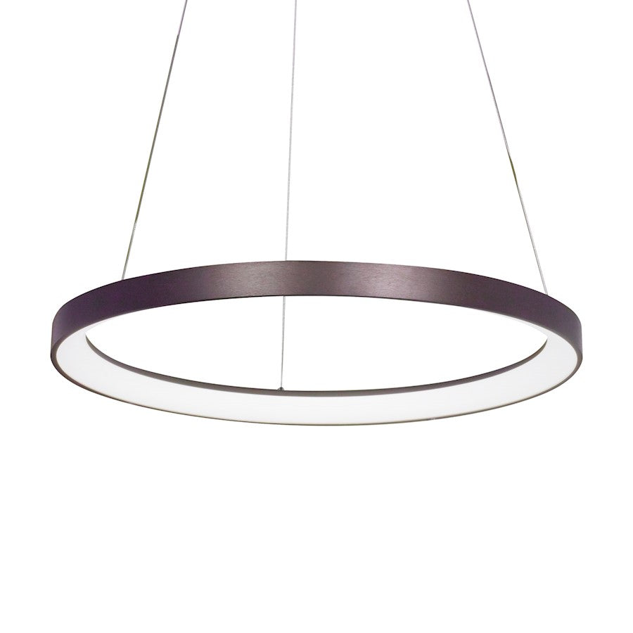 LED Pendant, Brushed Brown Gold