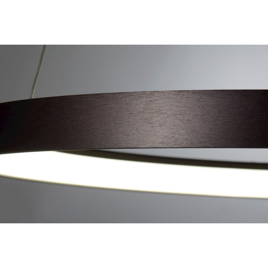 LED Pendant, Brushed Brown Gold