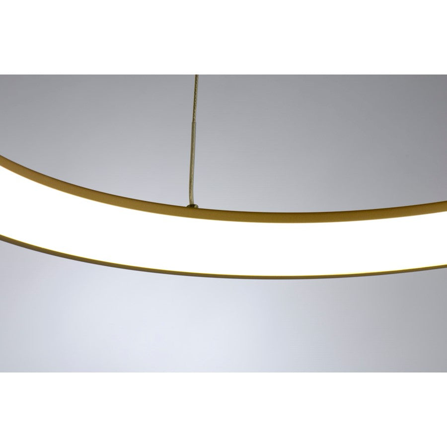 LED Pendant, Brushed Gold