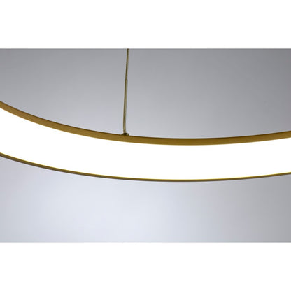 LED Pendant, Brushed Gold