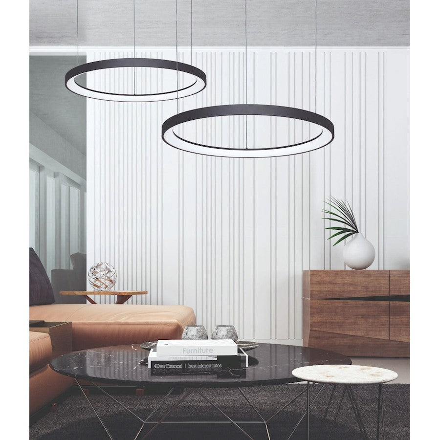 LED Pendant, Matte Black