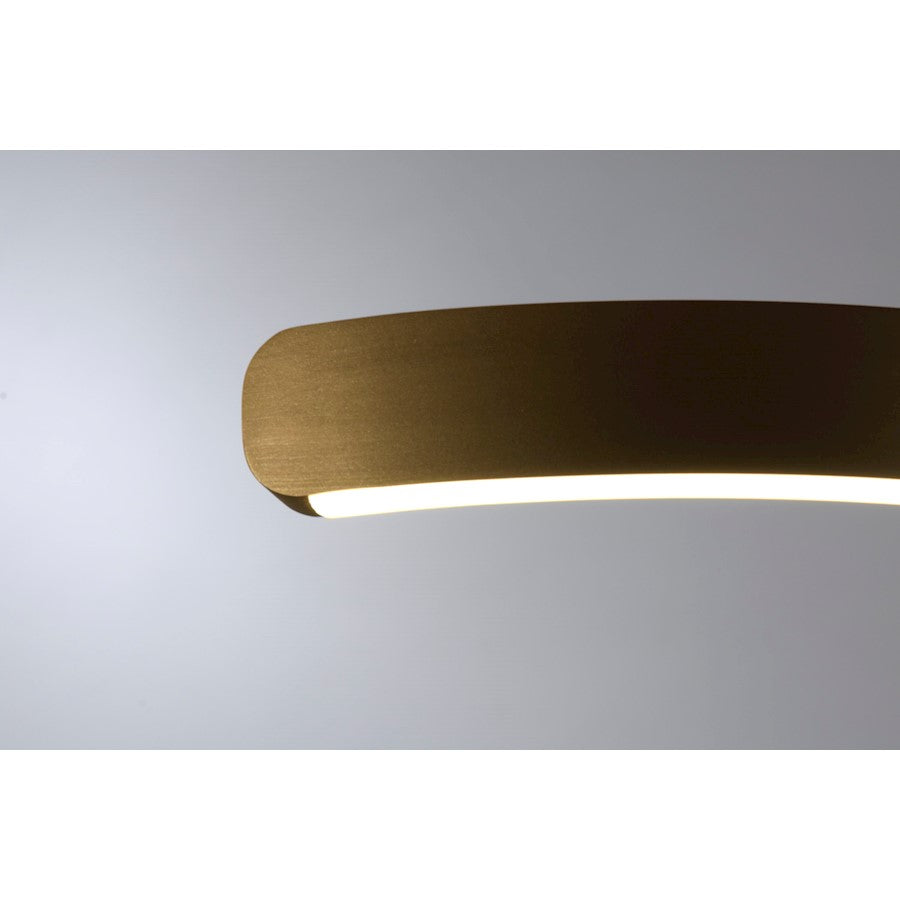 LED Pendant, 30W, Brushed Gold