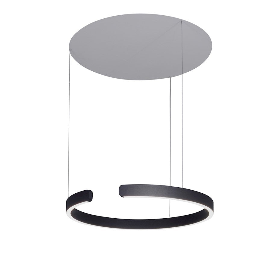 LED Pendant, 30W, Matte Black
