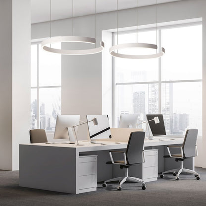 LED Pendant, 30W, Matte White