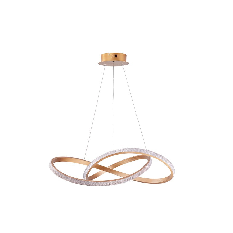 LED Pendant, Brushed Gold