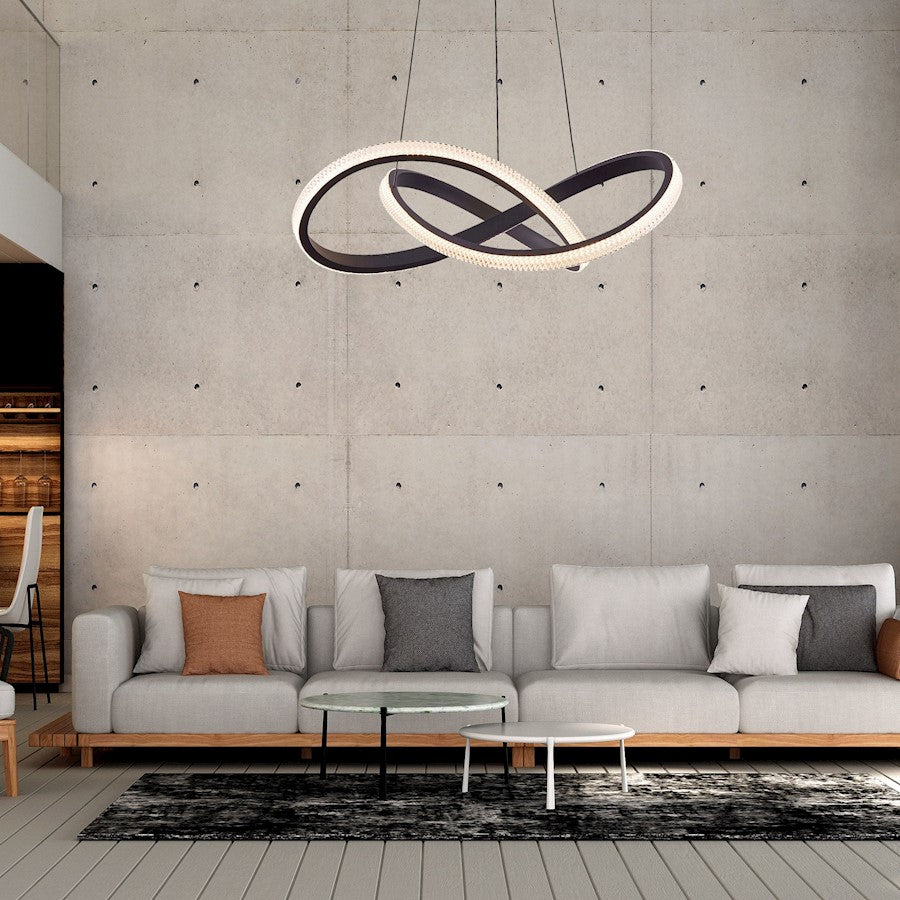LED Pendant, Matte Black