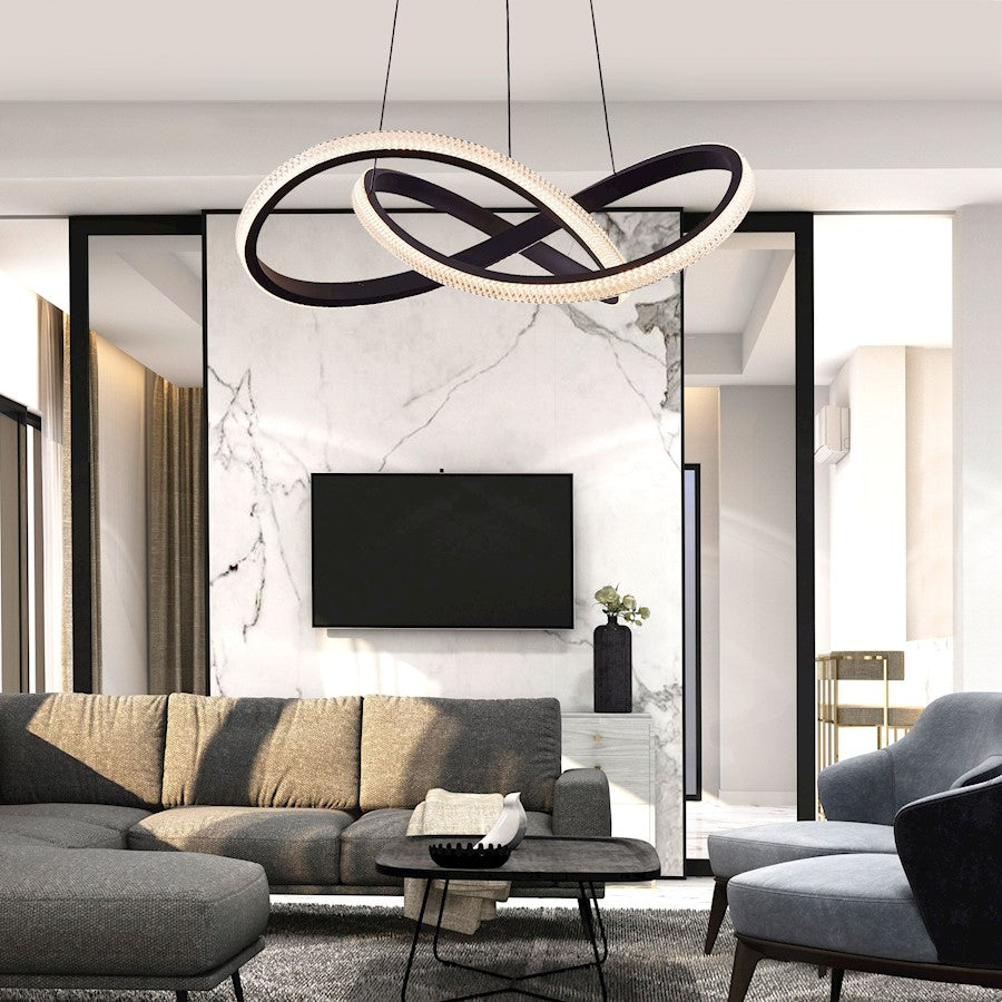 LED Pendant, Matte Black