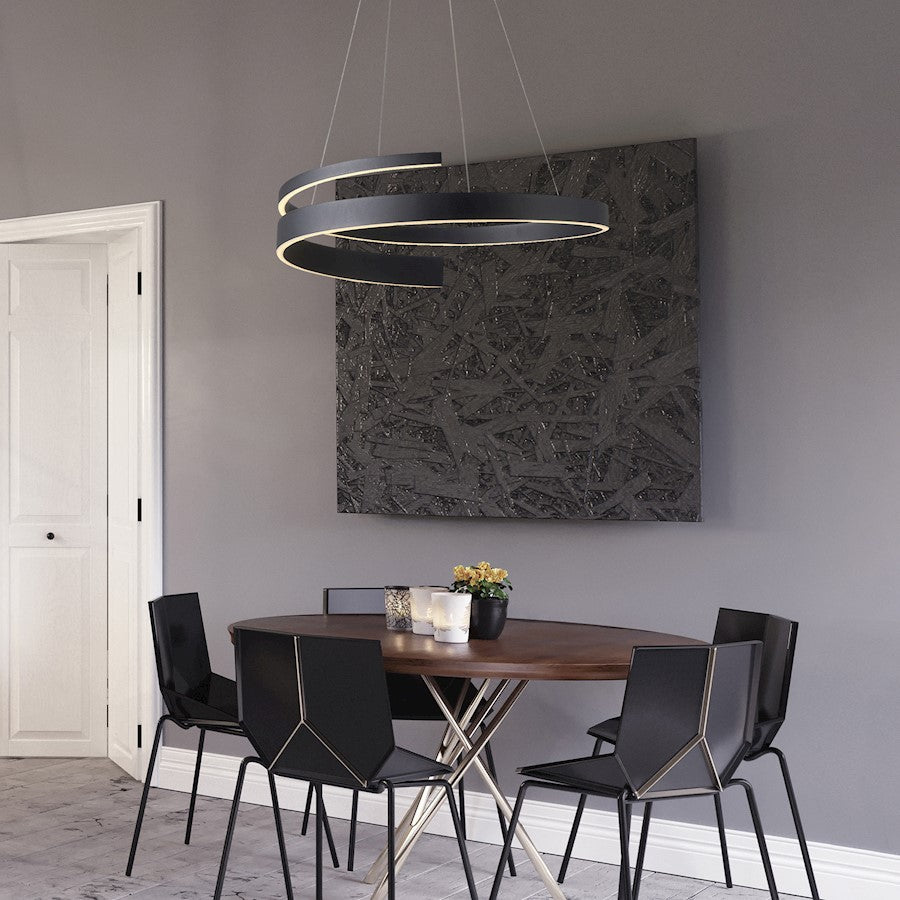 LED Pendant/48W, Matte Black