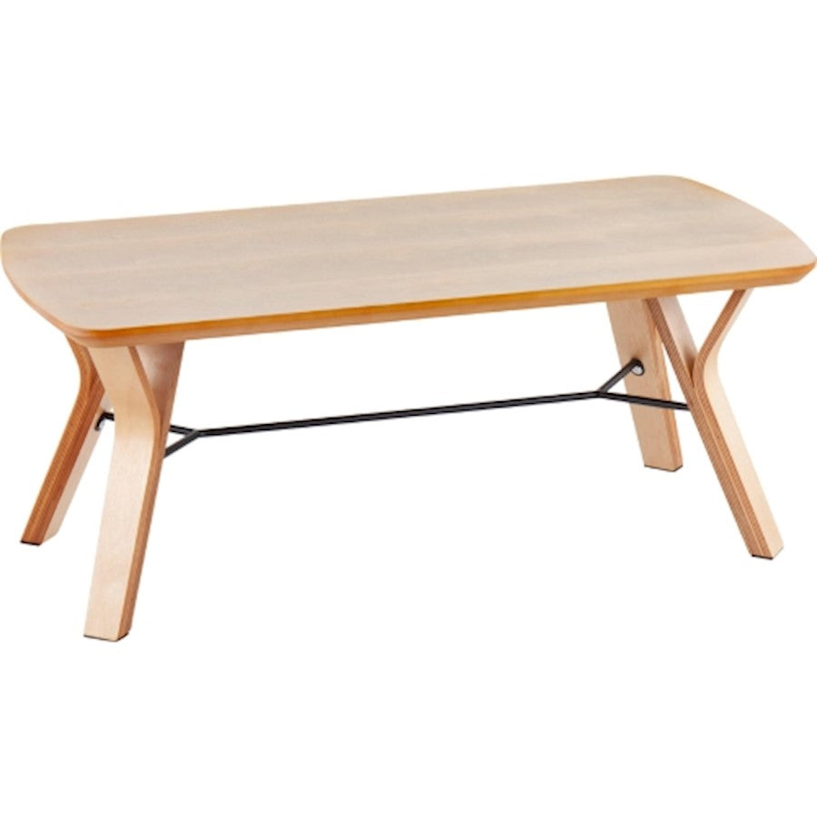 LumiSource Folia 42in Wood Bench | Mid-Century Natural Wood Frame | Entryway & Bedroom Seating | 42 x 20 x 16.5 in | Model BC-FOLIANA