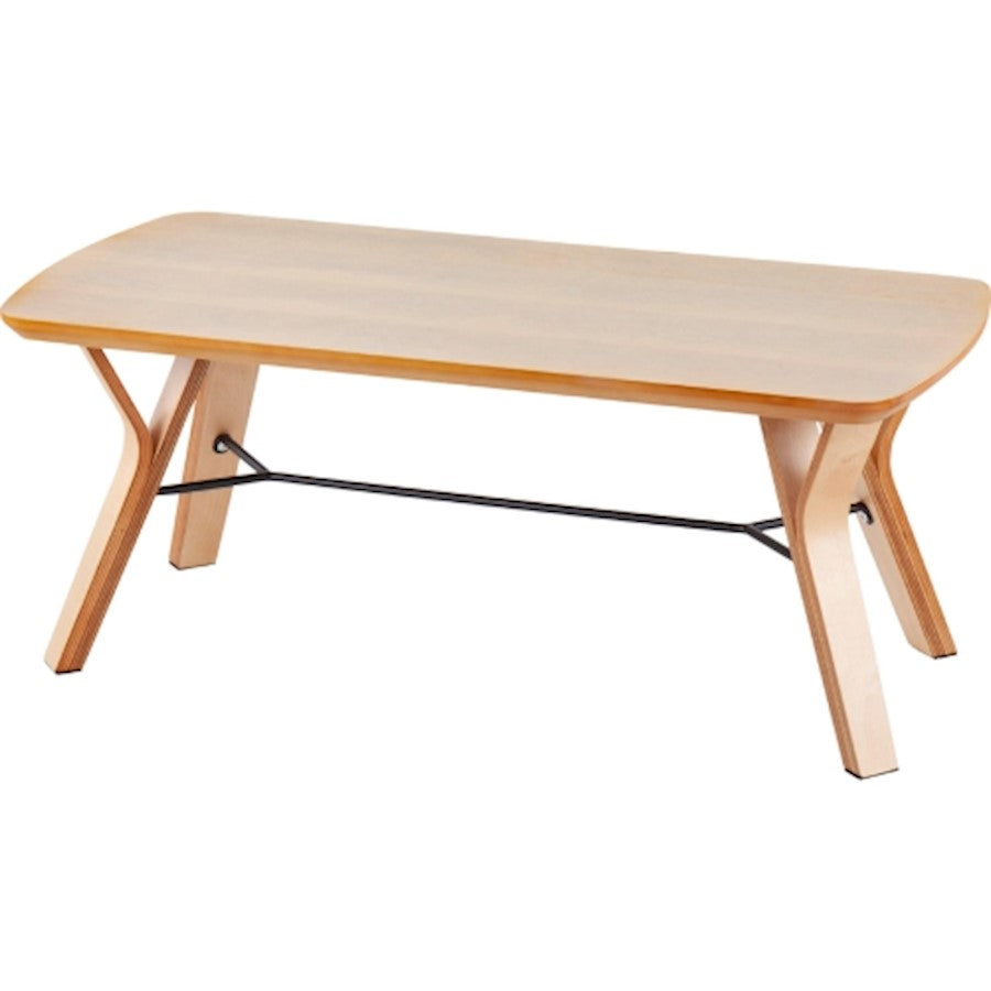 LumiSource Folia 42in Wood Bench | Mid-Century Natural Wood Frame | Entryway & Bedroom Seating | 42 x 20 x 16.5 in | Model BC-FOLIANA
