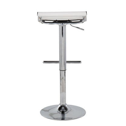 LumiSource Mirage Ale Bar Stool | Chrome and White Mesh | Kitchen Island & Bar Seating | 18 x 16 x 26 in, Adjustable Height | Model BS-MIRALEW