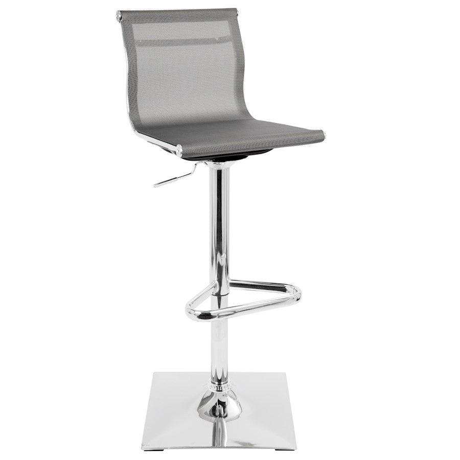 LumiSource Mirage Barstool | Silver Mesh and Chrome | Kitchen, Bar & Break Room Seating | 15.5 x 17 x 47 in H | Model BS-TW-MIRAGESV