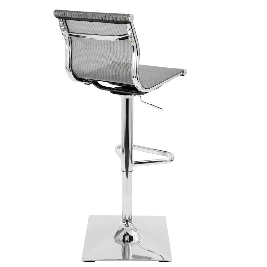 LumiSource Mirage Barstool | Silver Mesh and Chrome | Kitchen, Bar & Break Room Seating | 15.5 x 17 x 47 in H | Model BS-TW-MIRAGESV