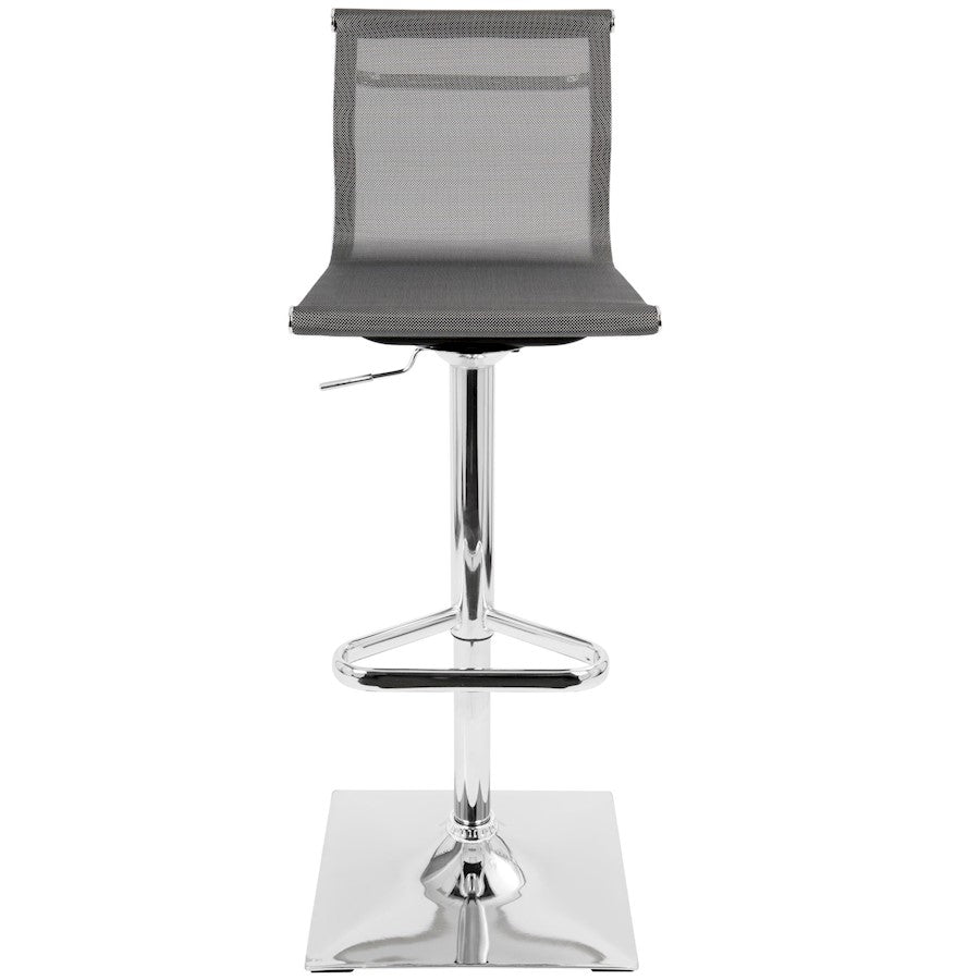 LumiSource Mirage Barstool | Silver Mesh and Chrome | Kitchen, Bar & Break Room Seating | 15.5 x 17 x 47 in H | Model BS-TW-MIRAGESV