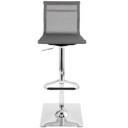 LumiSource Mirage Barstool | Silver Mesh and Chrome | Kitchen, Bar & Break Room Seating | 15.5 x 17 x 47 in H | Model BS-TW-MIRAGESV