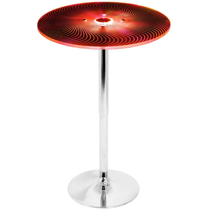 LumiSource Spyra 23in LED Bar Table | Contemporary Acrylic and Chrome with Multi-Color Glow | Home Bar & Kitchen Island | Model BT-SPYRA