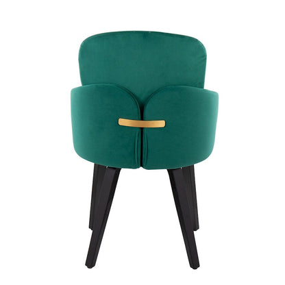 LumiSource Dahlia Dining Chair Set/2 | Black Wood, Green Velvet & Gold Metal | Dining Room & Kitchen Seating | Model CH-DAHLIA2-WBKVGN2