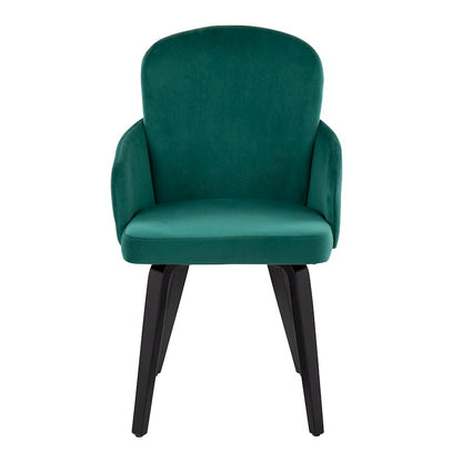 LumiSource Dahlia Dining Chair Set/2 | Black Wood, Green Velvet & Gold Metal | Dining Room & Kitchen Seating | Model CH-DAHLIA2-WBKVGN2