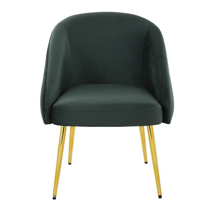 LumiSource Shiraz Chair | Glam Gold Metal & Green Velvet | Living Room & Bedroom Accent | 25 x 24 x 30.5 in | Model CH-SHIRAZAUVGN