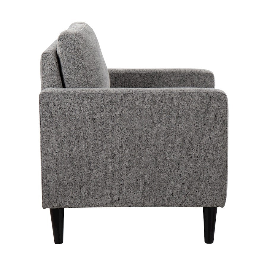 LumiSource Wendy Accent Chair | Contemporary Black Wood and Grey Fabric | Living Room & Bedroom | 29.5 x 31 x 33 in | Model CHR-WENDYACBKGY
