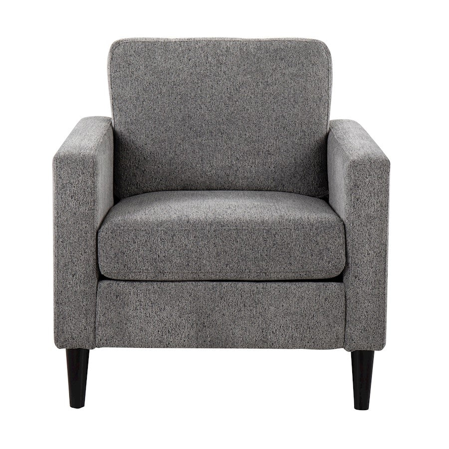 LumiSource Wendy Accent Chair | Contemporary Black Wood and Grey Fabric | Living Room & Bedroom | 29.5 x 31 x 33 in | Model CHR-WENDYACBKGY