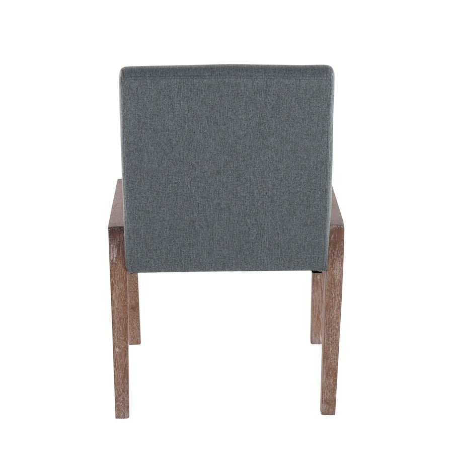 LumiSource Carmen Chair Set of 2 | White Washed Wood & Teal Fabric | Dining Room & Living Room Accent | 23.25 x 21.5 x 32.5 in | Model DC-CARMENWWTL2