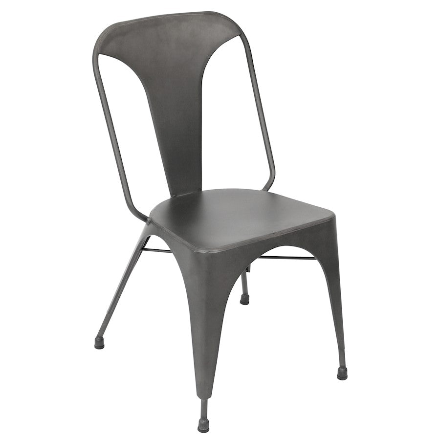 LumiSource Austin Dining Chair (Set of 2) | Industrial Matte Grey Metal | Kitchen & Dining Room Seating | 20.5 x 19.75 x 32.75 in | Model DC-TW-AUGY2