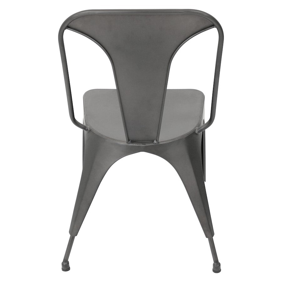 LumiSource Austin Dining Chair (Set of 2) | Industrial Matte Grey Metal | Kitchen & Dining Room Seating | 20.5 x 19.75 x 32.75 in | Model DC-TW-AUGY2