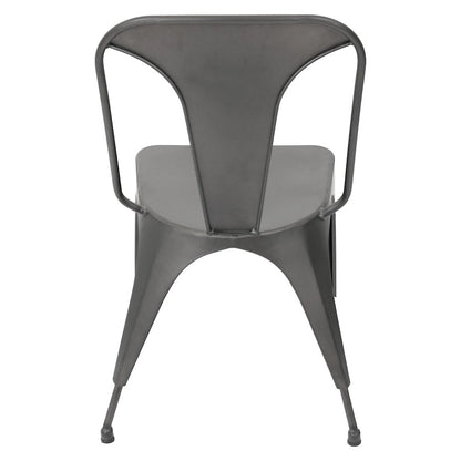 LumiSource Austin Dining Chair (Set of 2) | Industrial Matte Grey Metal | Kitchen & Dining Room Seating | 20.5 x 19.75 x 32.75 in | Model DC-TW-AUGY2