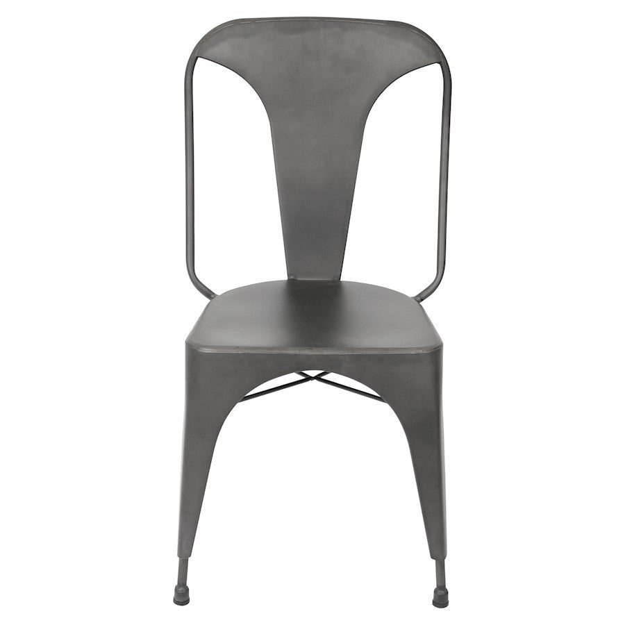 LumiSource Austin Dining Chair (Set of 2) | Industrial Matte Grey Metal | Kitchen & Dining Room Seating | 20.5 x 19.75 x 32.75 in | Model DC-TW-AUGY2
