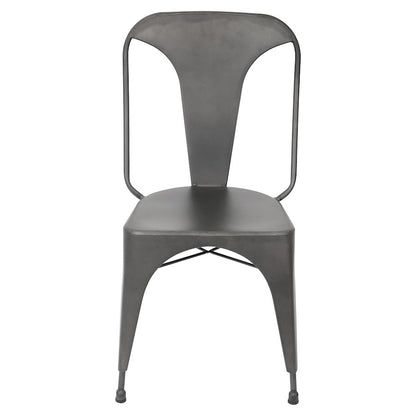 LumiSource Austin Dining Chair (Set of 2) | Industrial Matte Grey Metal | Kitchen & Dining Room Seating | 20.5 x 19.75 x 32.75 in | Model DC-TW-AUGY2