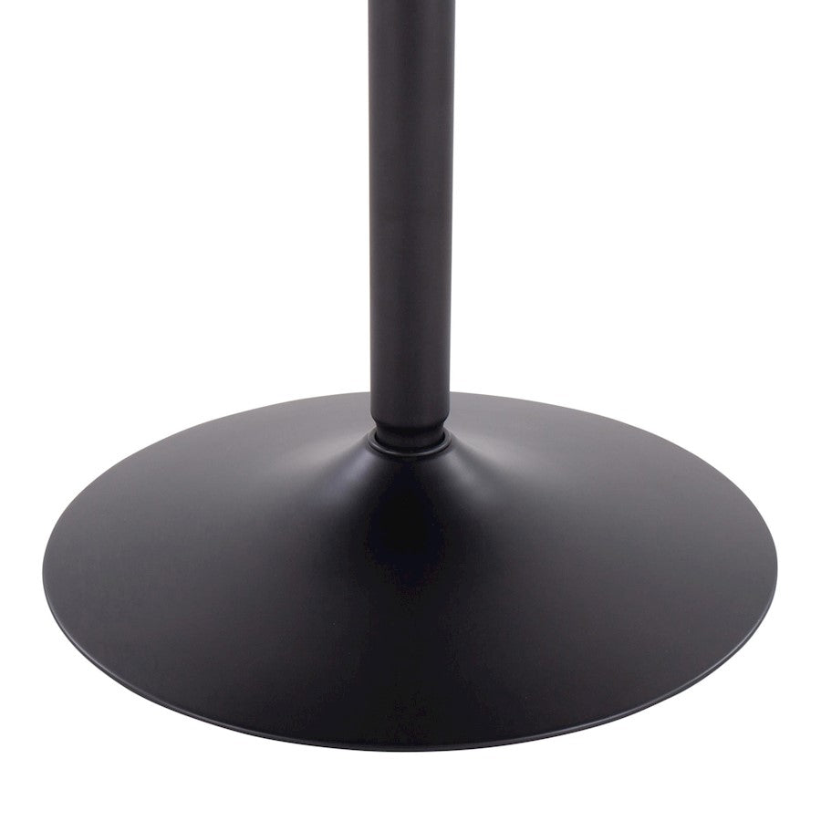 LumiSource Dakota 36in Round Dining Table | Black Steel and Black Wood | Industrial Kitchen & Dining Room | 36 x 36 x 29.75 in | Model DT-DKTABKBK