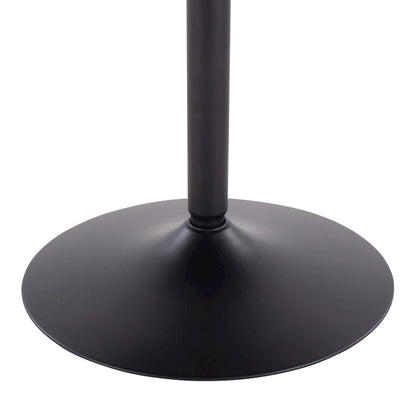 LumiSource Dakota 36in Round Dining Table | Black Steel and Black Wood | Industrial Kitchen & Dining Room | 36 x 36 x 29.75 in | Model DT-DKTABKBK