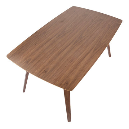LumiSource Folia 63in Rectangular Dining Table | Mid-Century Walnut Wood | Dining Room & Casual Gatherings | 63 x 38 x 31 in | Model DT-FOLIA6338WL